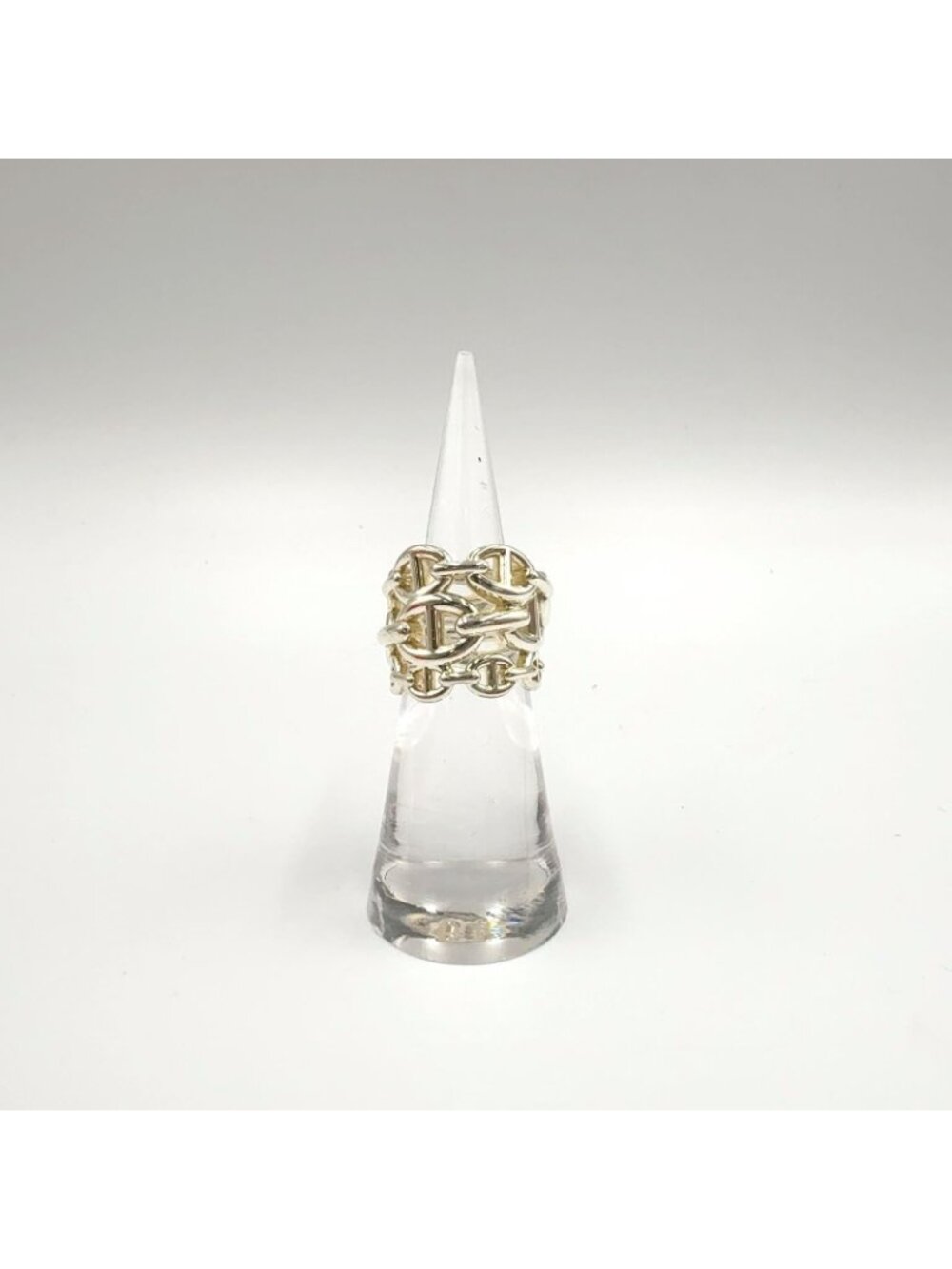 Hermes Chaine D'ancre Enchainee GM Silver Ring - Picture 6 of 11